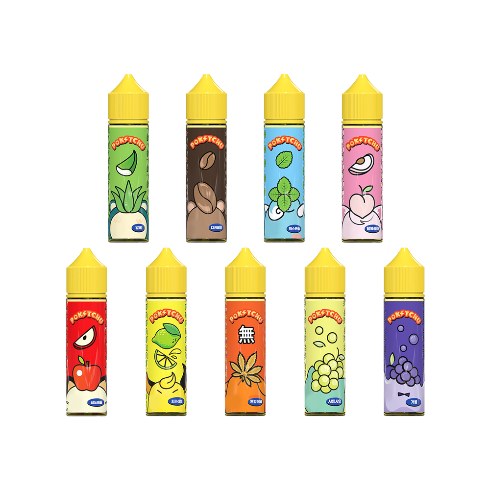 [무니코틴] 포켓츄 폐호흡 9가지 맛 폐호흡 액상 60ml